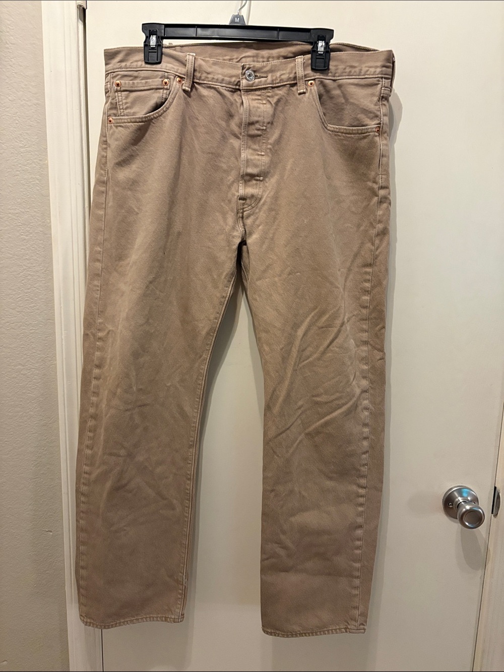 Levi’s 501 Men’s Classic Jean Beige Straight-Leg Pants Size 36x30